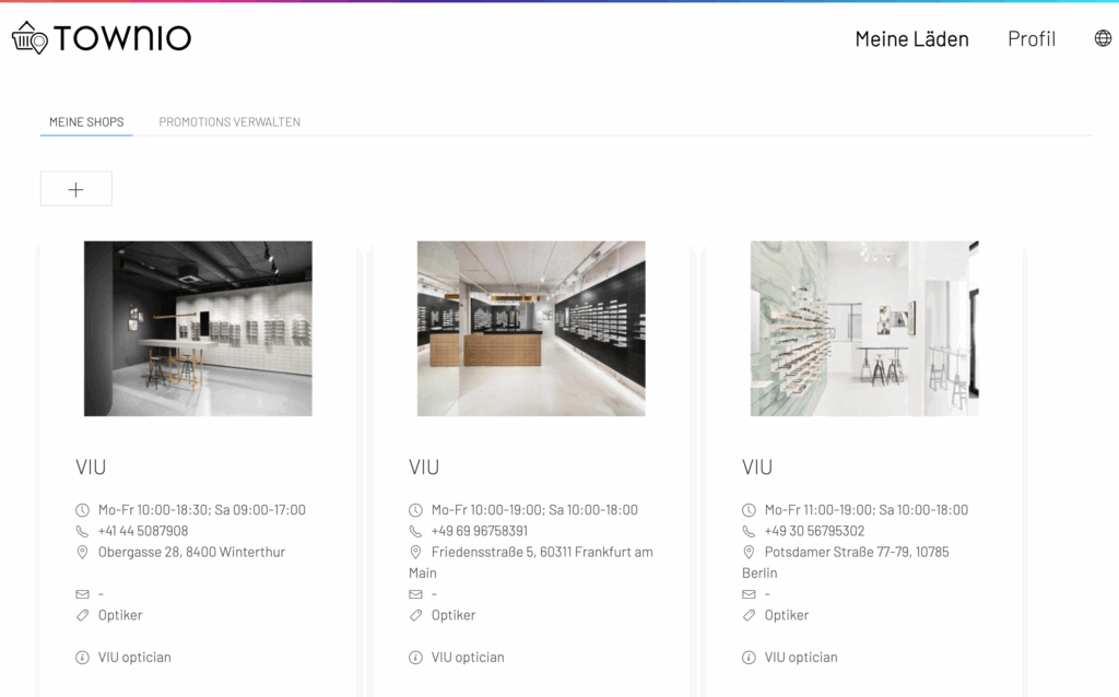 TOWNIO admin shop